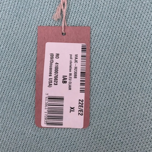 NWT A.P.C. Men's Christian Crewneck Pullover Sweater Blue Clair XL Long Sleeve - Picture 7 of 9